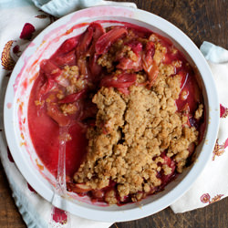 Brown Butter Rhubarb Crumble