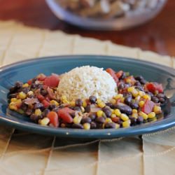 Barbecued Black Beans and Rice