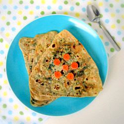 Methi And Carrot Parathas