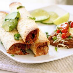 Baked Creamy Bean Taquitos