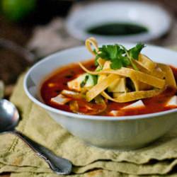 Sopa Azteca (Tortilla Soup)