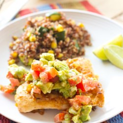 Chicken w/ an Avocado Tomato Salsa
