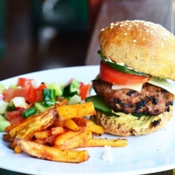 Turkey-Mushroom Burger