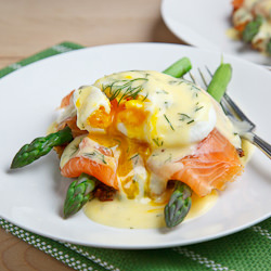 Smoked Salmon Asparagus Quinoa Cake