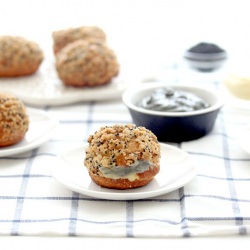 Black Sesame Orange Choux Puffs