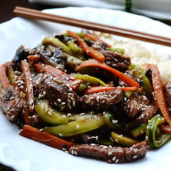 Sweet and Sour Beef Strips