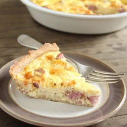 Ham & Cheddar Quiche