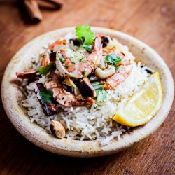 Coconut & shrimp pulao