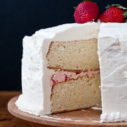 strawberry filled cake