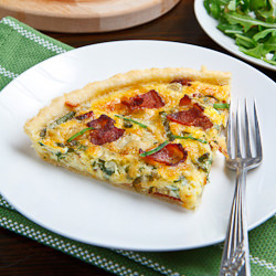 Wild Leek & Smoked Bacon Tart