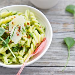 Ramp Pesto on Pasta