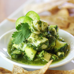 Green Herb Ceviche with Cucumber