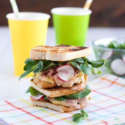 Delicious hummus sandwich