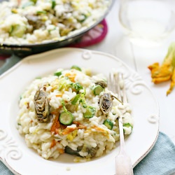 zucchini blossom risotto