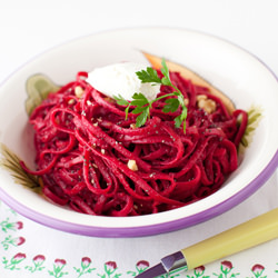 Linguine with Roasted Beet Puree