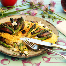 Asparagus and Mushroom Omelette