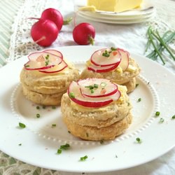 Radishes w/ Chive Biscuits