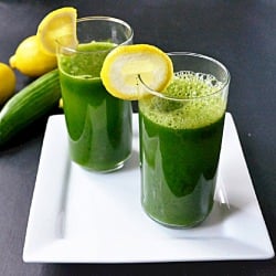 Pineapple kale cucumber drink