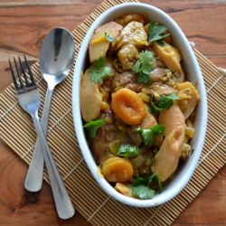 Duck Tagine with Quince and Apricot