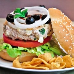 Cilantro Feta Turkey Burger