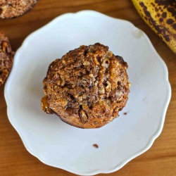 Toffee Chocolate Banana Muffins