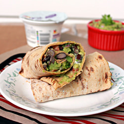 Black Bean And Guacamole Wrap