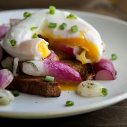 Buttered Radishes and Poached Eggs