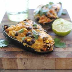 Vegetarian Stuffed Poblano Peppers