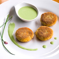 Egg Balls with Sorrel Sauce