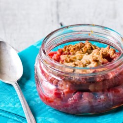 Honey Almond Rhubarb Crumbles