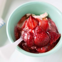 Roasted Strawberries Chevre