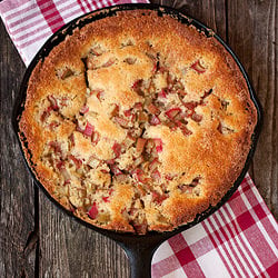 Skillet Rhubarb Cobbler
