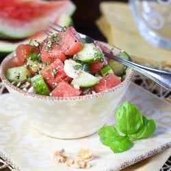 Watermelon Cucumber Salad