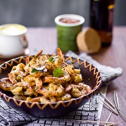 Stir Fried Shrimp with Lemon Aioli