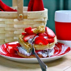 Strawberry Yogurt Waffle Stack