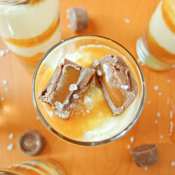 Salted Caramel Cheesecake Shooters