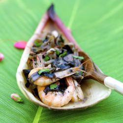 Banana Heart & Shrimps in Coconut