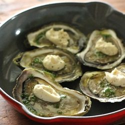 Oysters, Chive Butter and Aïoli