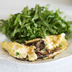 Mushroom Omelette with Salad