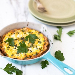 Asparagus + Duck Egg Frittata