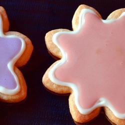 Sugar Cookies with Watercolor Icing
