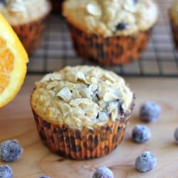 Blueberry Orange Oatmeal Muffins