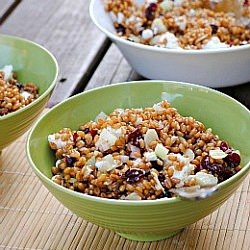 Wheat Berry Salad with Goat Cheese