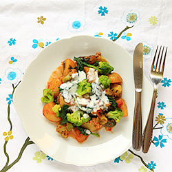Spinach and Cauliflower Curry