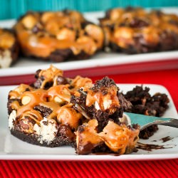 Caramel Pretzel Brownies