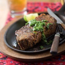 Steak with Three-Herb Chimichurri