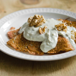 Buckwheat Crêpes with Blue Cheese