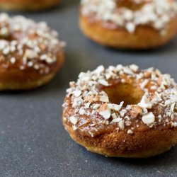 Rhubarb Almond Doughnuts