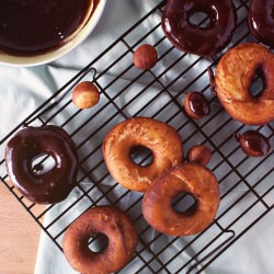 Chocolate Banana Doughnuts