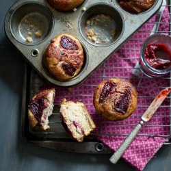 Roasted Strawberry Wheat Muffin